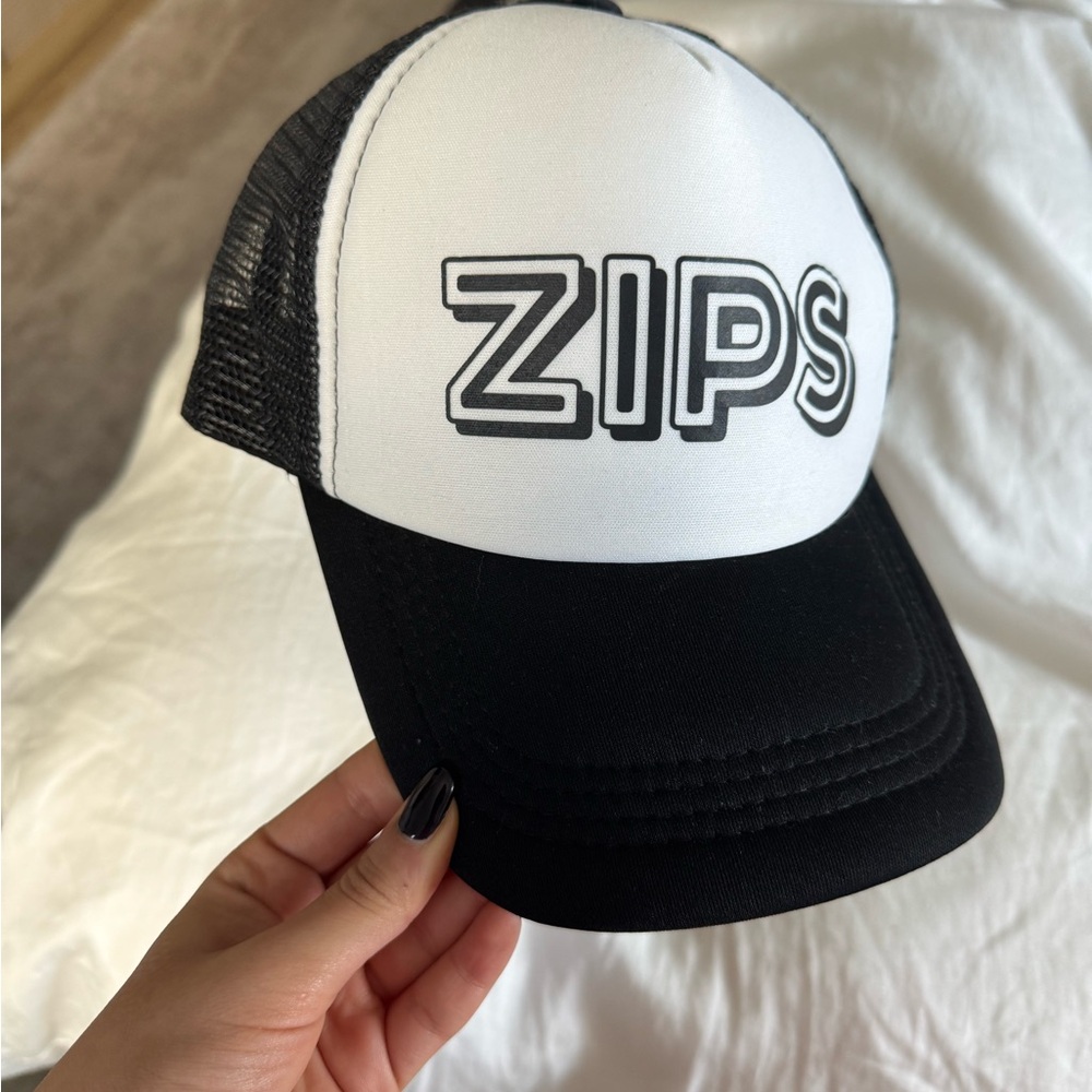 Zips Black & White Unisex Trucker Hat